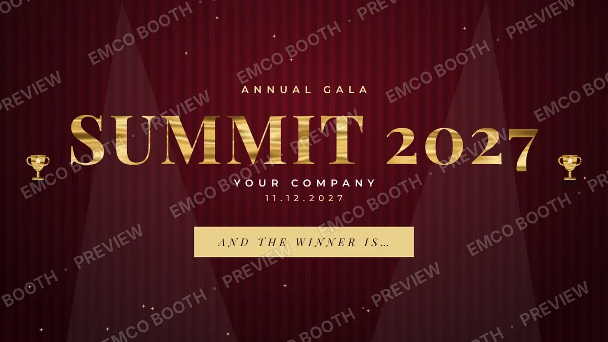 Awards Night photo booth start screen