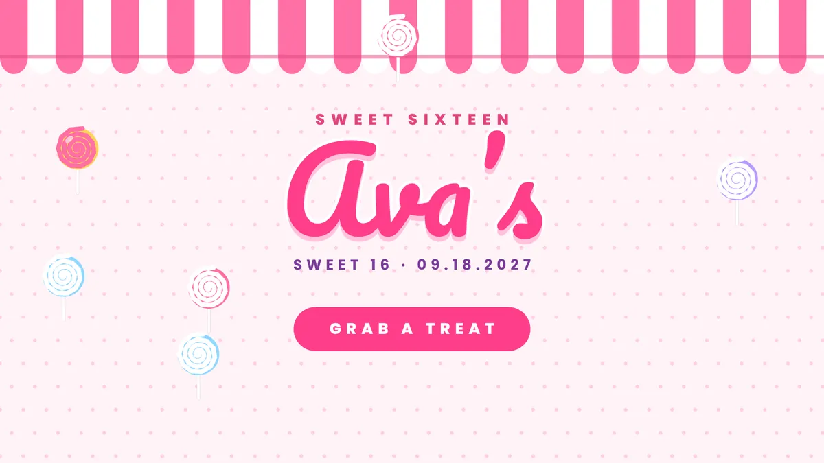 Candy Shop photo booth start screen