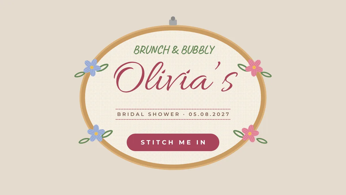 Embroidery Hoop photo booth start screen