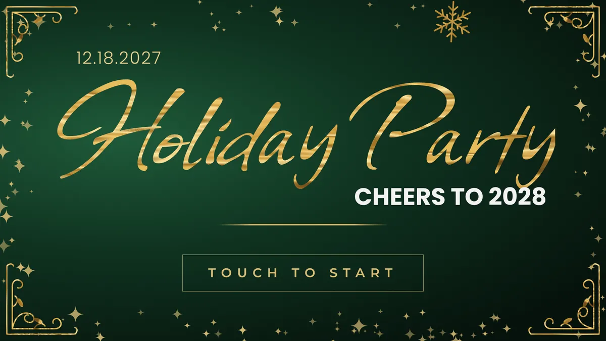Evergreen Gold photo booth start screen