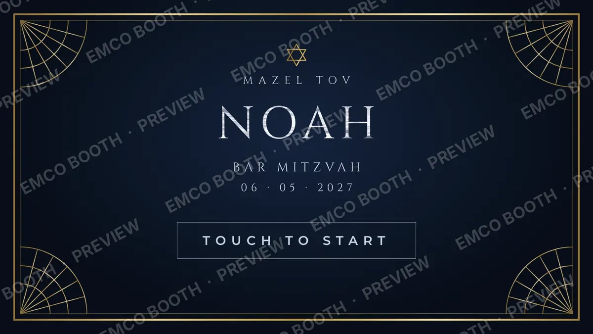 Navy Silver Star photo booth start screen