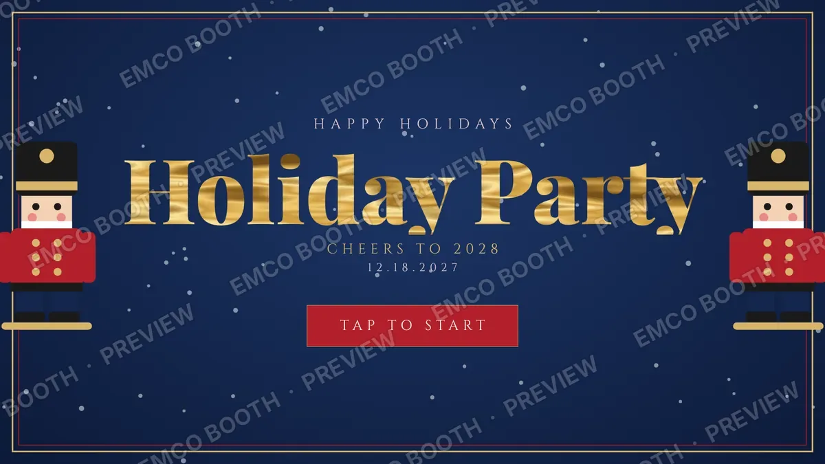 Nutcracker Suite photo booth start screen