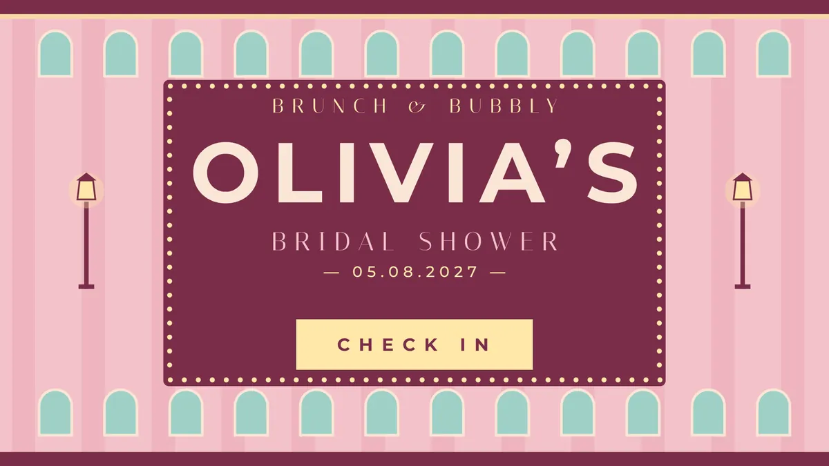 Petal Pink Hotel photo booth start screen