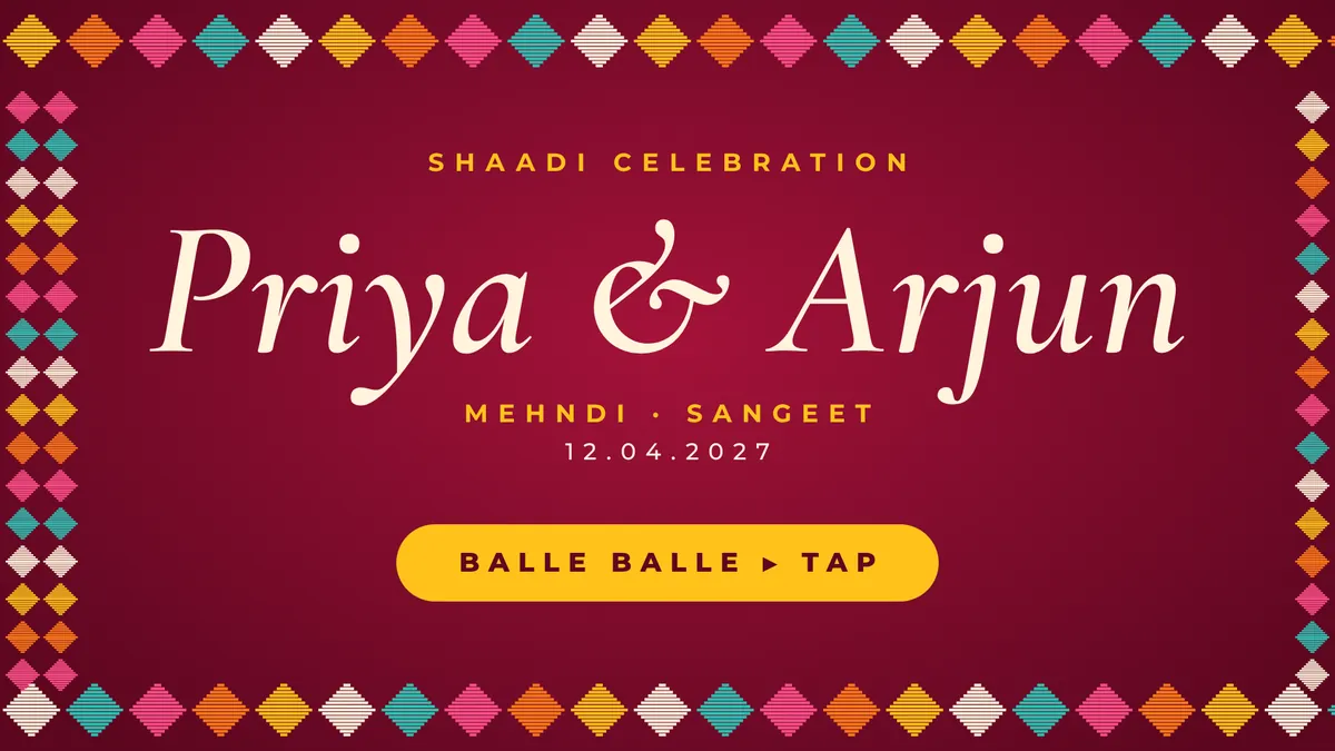 Phulkari Stitch photo booth start screen