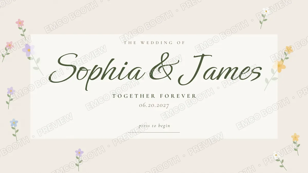 Pressed Flower Vellum photo booth start screen