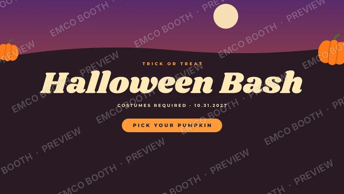 Pumpkin Patch photo booth start screen