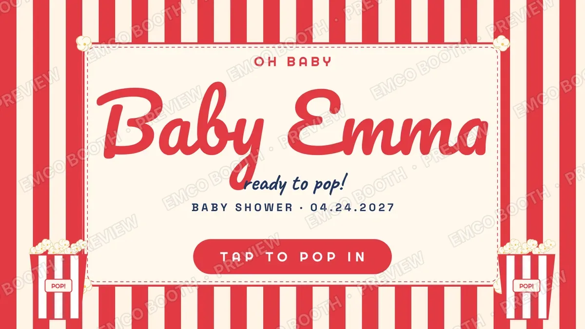 Ready To Pop photo booth start screen