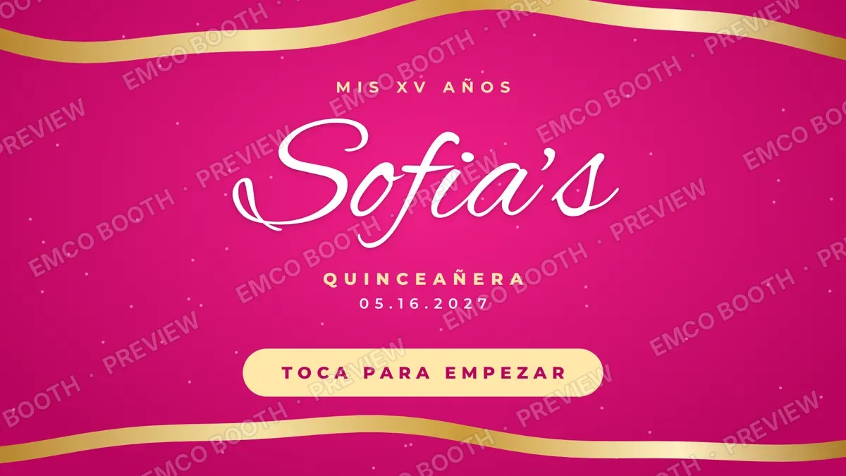 Rosa Mexicano Ribbon photo booth start screen