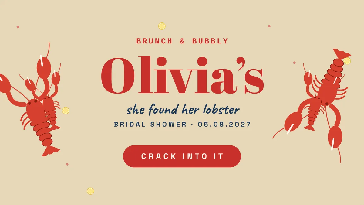 She Found Her Lobster photo booth start screen