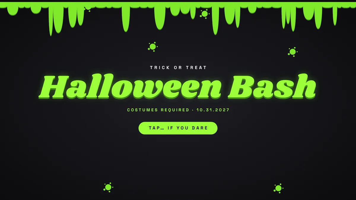 Slime Drip photo booth start screen