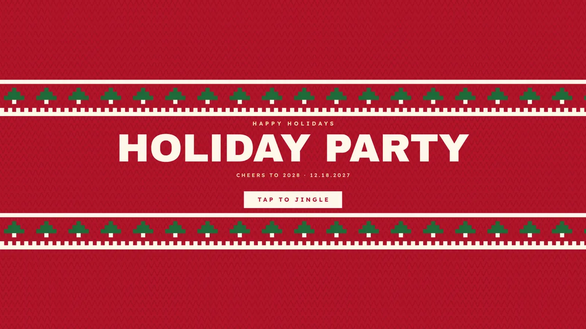 Ugly Sweater Knit photo booth start screen