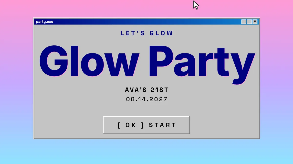 Vapor OS photo booth start screen