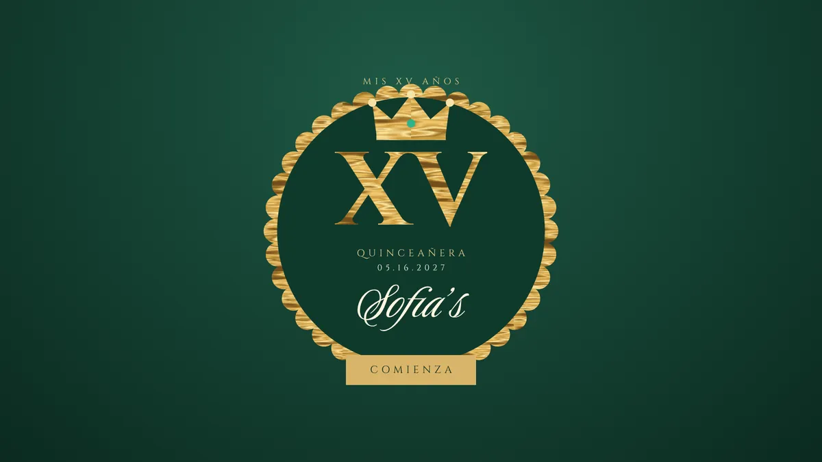 XV Crown Medallion photo booth start screen
